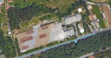 Изображение со спутника станции очистки сточных вод