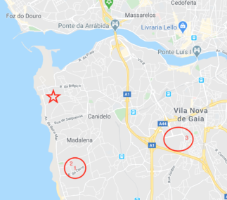 Карта Vila Nova de Gaia